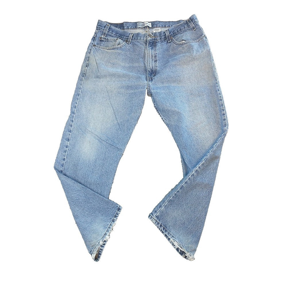 Signature Levi Strauss & Co Mens 36x27 Regular Fit Light Wash Blue Jeans Cotton